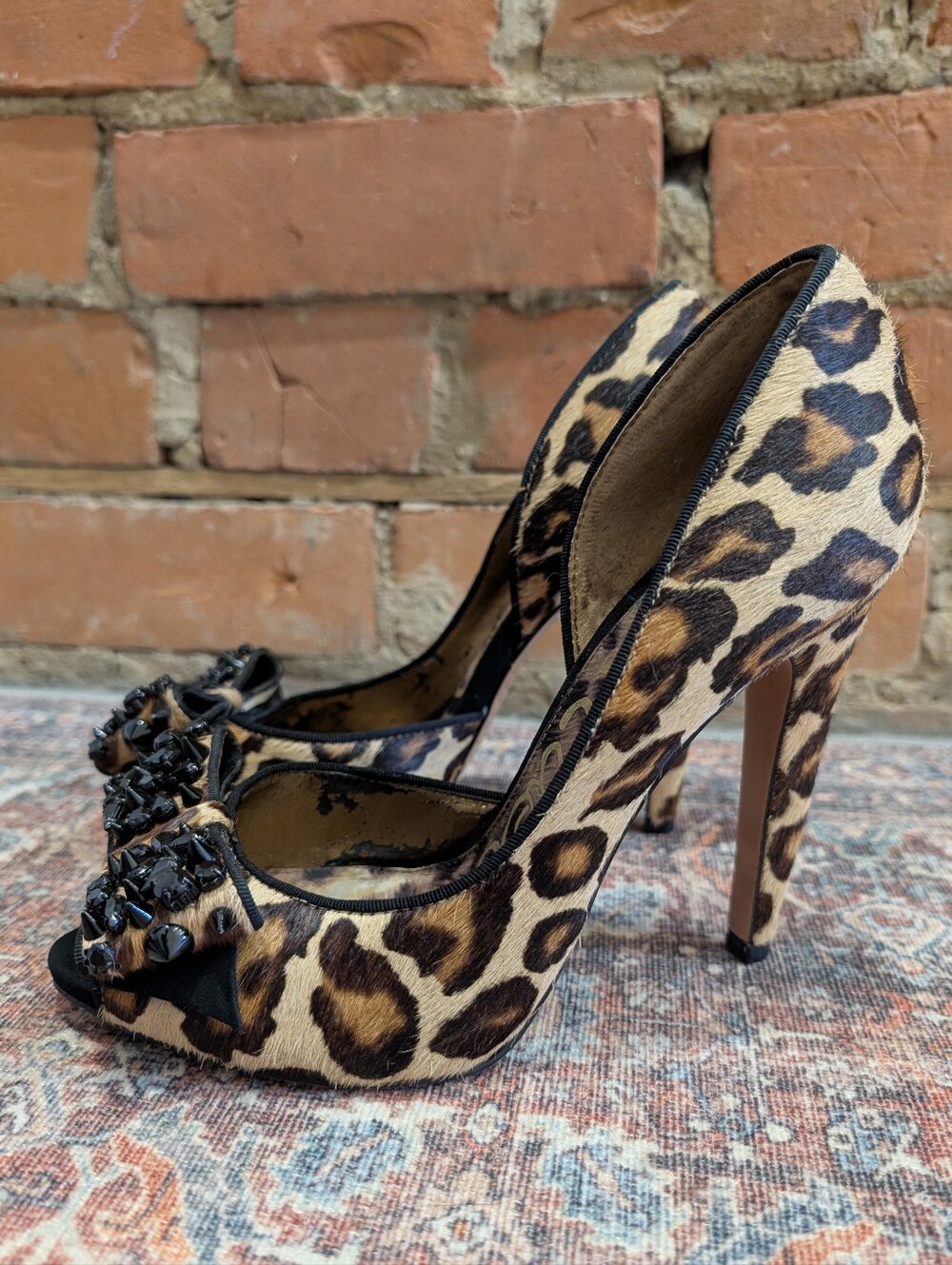 Sam Edelman Lorna leopard print calf hair Pumps Heels